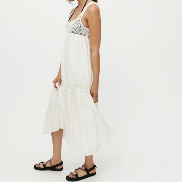 UO Boardwalk Crochet Maxi Dress size M - Picture 3 of 9